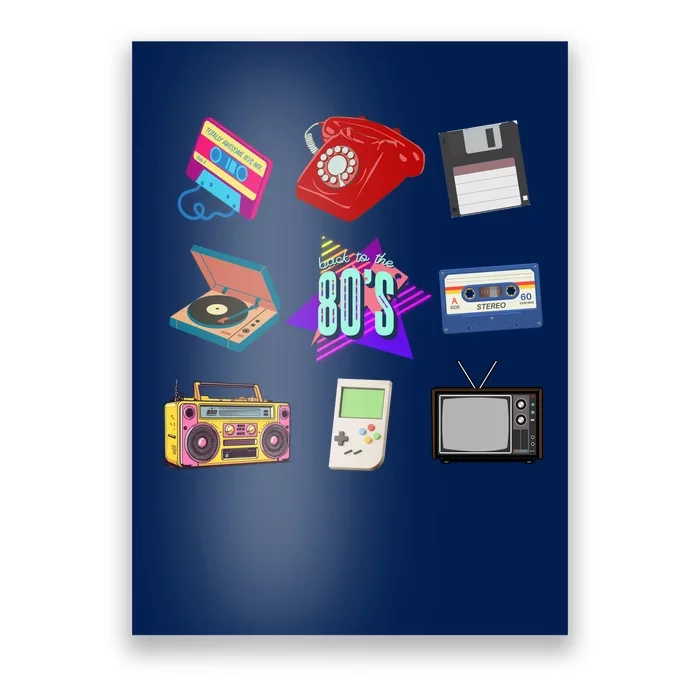 80s Throwback Retro Vintage Funny Party Cassette Tapes Poster