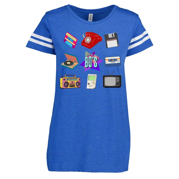 80s Throwback Retro Vintage Funny Party Cassette Tapes Enza Ladies Jersey Football T-Shirt