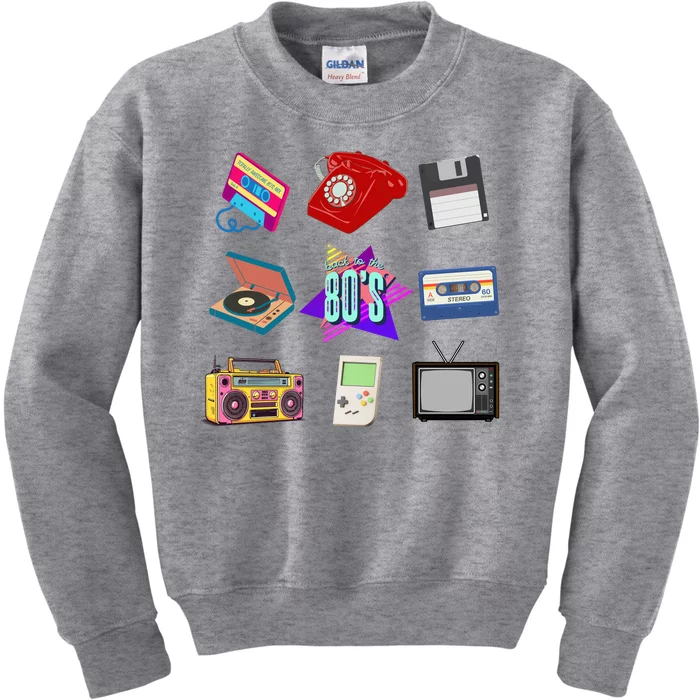 80s Throwback Retro Vintage Funny Party Cassette Tapes Kids Sweatshirt