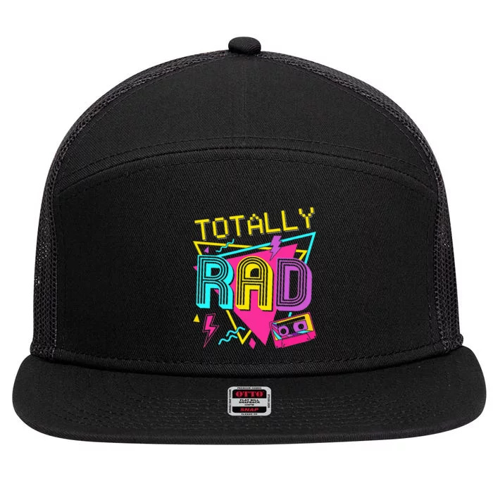 80s Totally Rad 7 Panel Mesh Trucker Snapback Hat