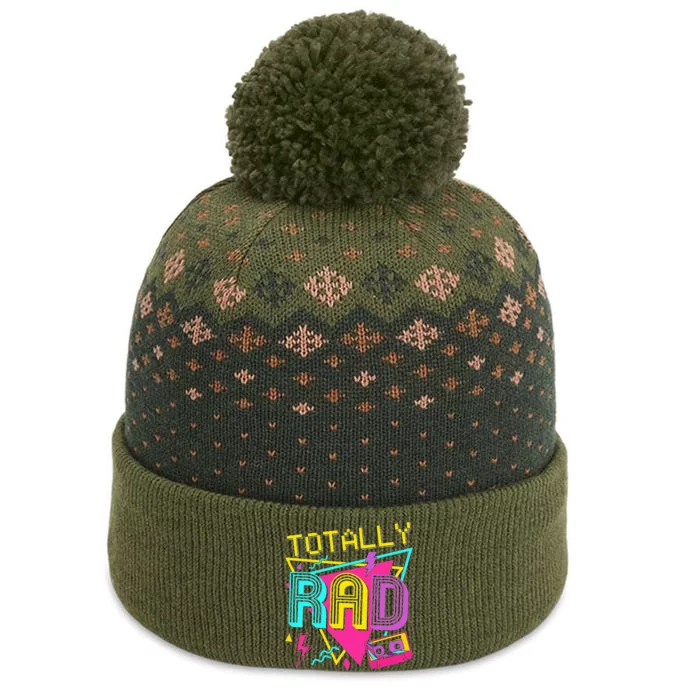 80s Totally Rad The Baniff Cuffed Pom Beanie