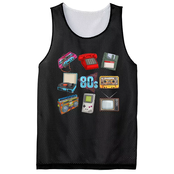 80s Throwback Retro Vintage Funny Party Cassette Tapes Mesh Reversible Basketball Jersey Tank