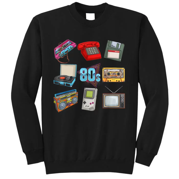 80s Throwback Retro Vintage Funny Party Cassette Tapes Tall Sweatshirt