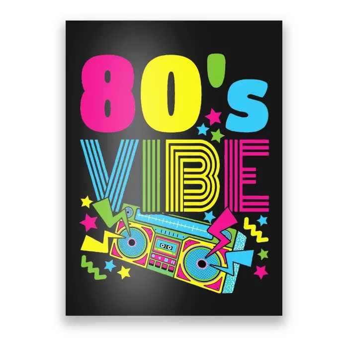 80s Vibe 1980s Fashion 80s Theme Outfit Eighties 80s Costume Poster