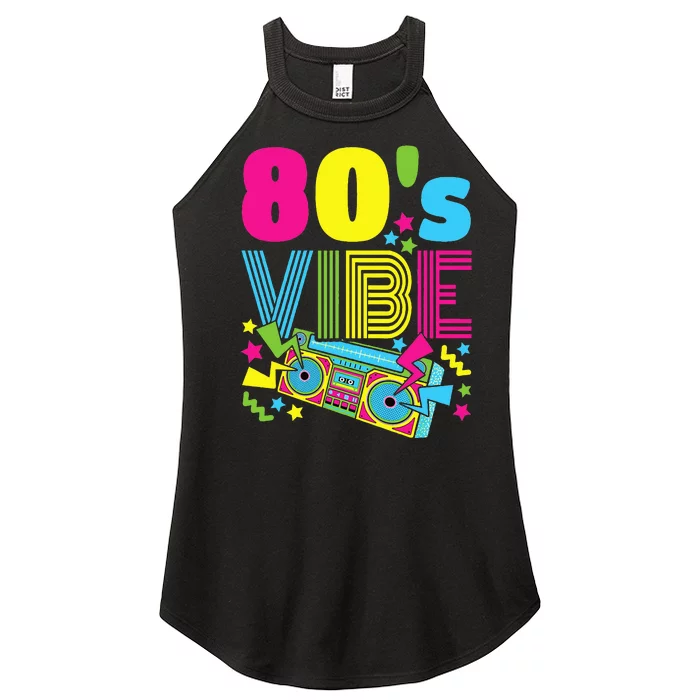 80s Vibe 1980s Fashion 80s Theme Outfit Eighties 80s Costume Women’s Perfect Tri Rocker Tank