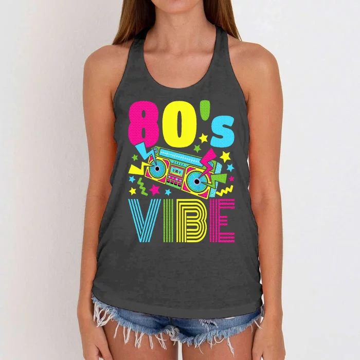 80s Vibe 1980s Fashion 80s Theme Outfit Eighties 80s Costume Women's Knotted Racerback Tank