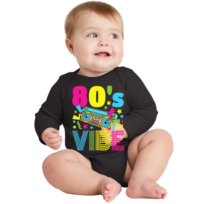 80s Vibe 1980s Fashion 80s Theme Eighties 80s Costume Baby Long Sleeve Bodysuit