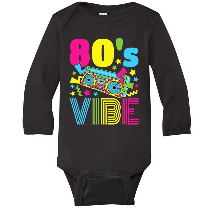 80s Vibe 1980s Fashion 80s Theme Eighties 80s Costume Baby Long Sleeve Bodysuit