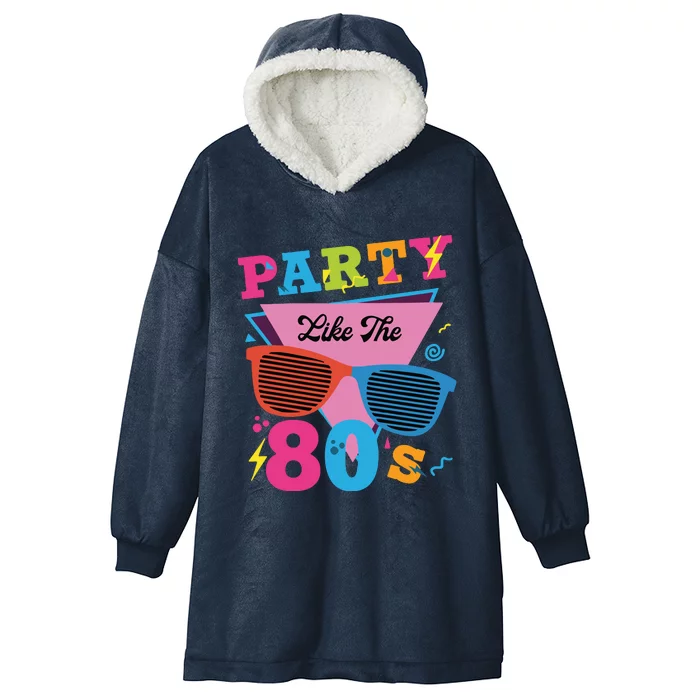 80s Vintage Birthday Gift 80s Lover Hooded Wearable Blanket