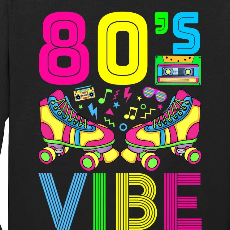 80's Vibe Funny 80s Party Outfit Retro 1980s 80s Lover Tall Long Sleeve T-Shirt