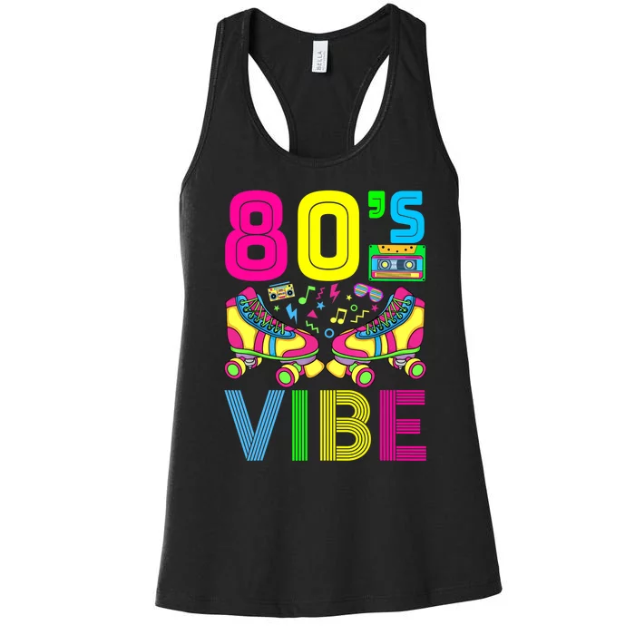 80's Vibe Funny 80s Party Outfit Retro 1980s 80s Lover Women's Racerback Tank