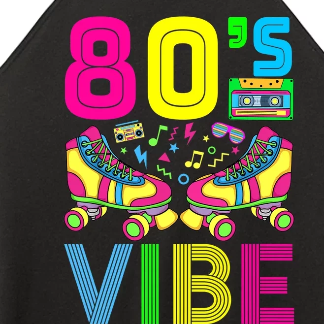 80's Vibe Funny 80s Party Outfit Retro 1980s 80s Lover Women’s Perfect Tri Rocker Tank