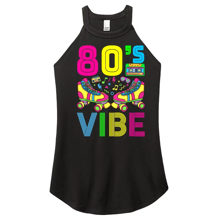 80's Vibe Funny 80s Party Outfit Retro 1980s 80s Lover Women’s Perfect Tri Rocker Tank