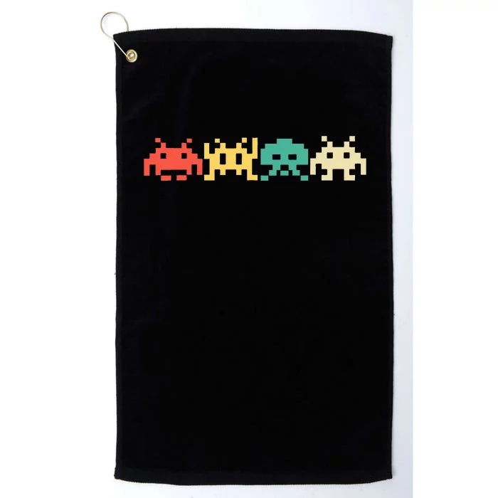 80s Video Game Vintage Retro Arcade Platinum Collection Golf Towel