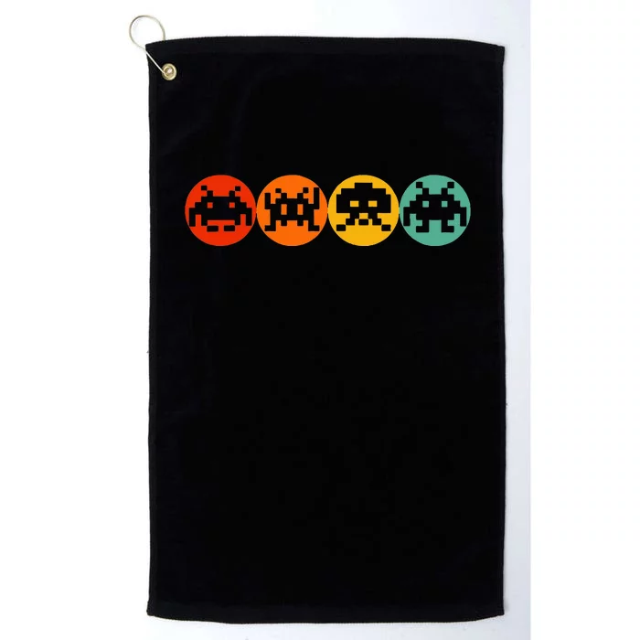 80s Video Game Vintage Retro Arcade Platinum Collection Golf Towel