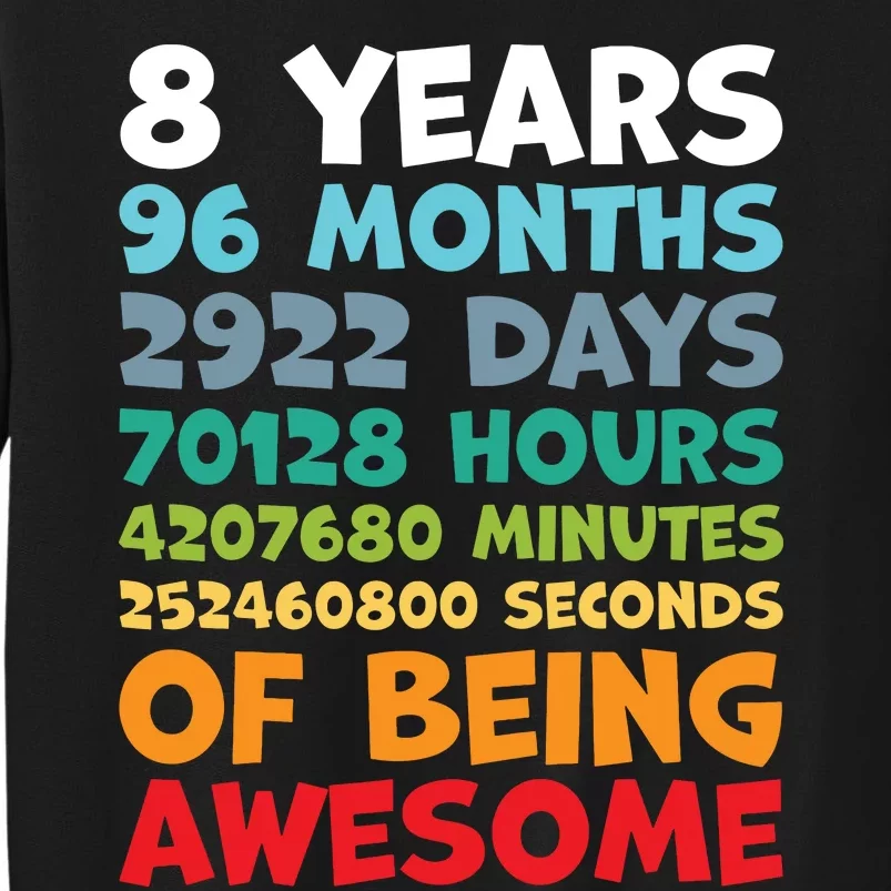 8 Year Old Bday Decorations Son Boy 8yr 8th Birthday Sweatshirt