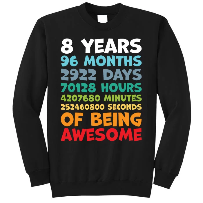 8 Year Old Bday Decorations Son Boy 8yr 8th Birthday Sweatshirt