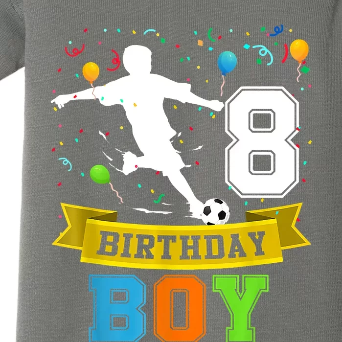 8 Year Old Birthday Soccer 8th Birthday Teens Baby Bodysuit