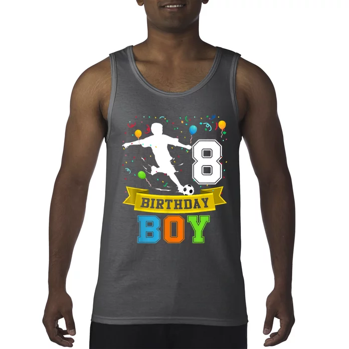 8 Year Old Birthday Soccer 8th Birthday Teens Tank Top