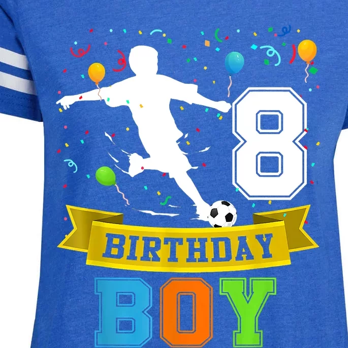 8 Year Old Birthday Soccer 8th Birthday Teens Enza Ladies Jersey Football T-Shirt