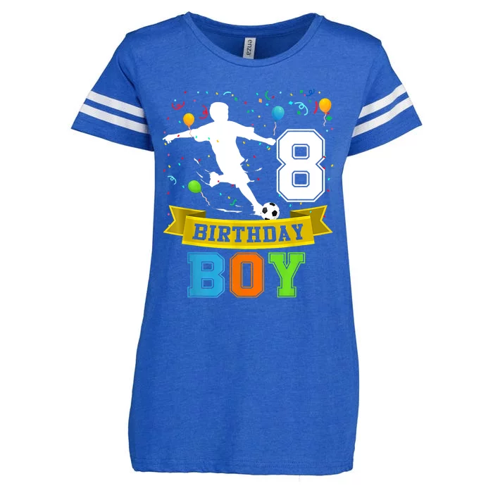 8 Year Old Birthday Soccer 8th Birthday Teens Enza Ladies Jersey Football T-Shirt