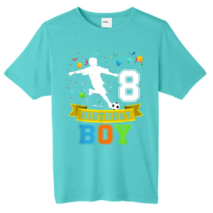 8 Year Old Birthday Soccer 8th Birthday Teens ChromaSoft Performance T-Shirt