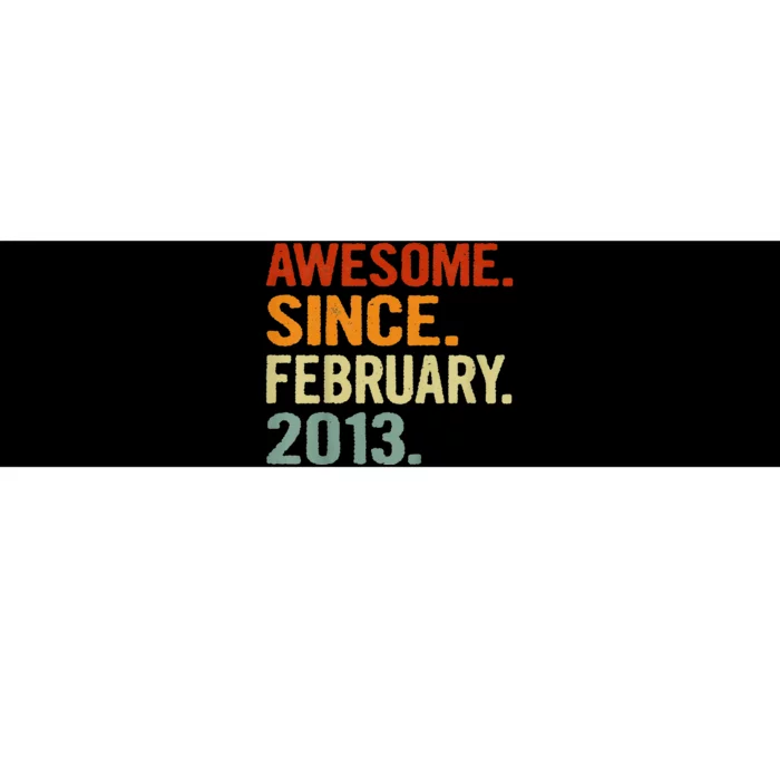 8 Years Old Retro Birthday Gift Awesome Since February 2013 Bumper Sticker