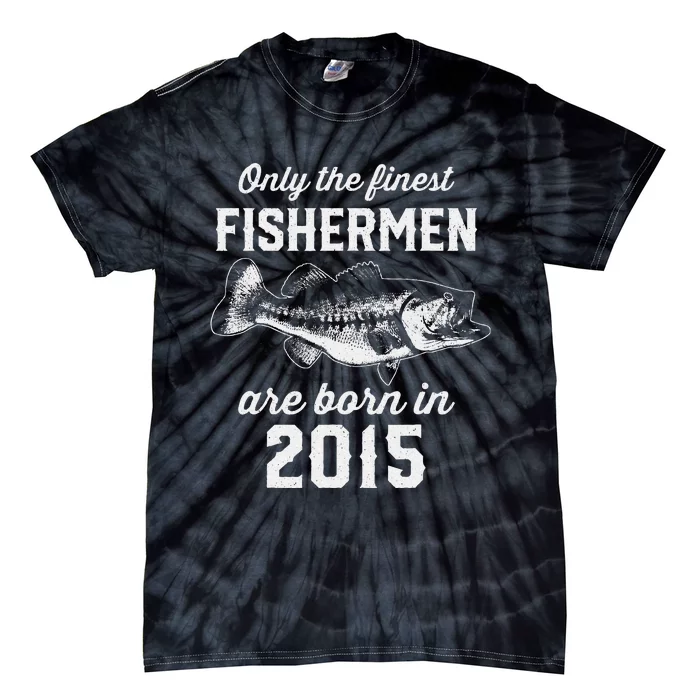 8 Year Old Fisherman Fishing 2015 8th Birthday Gift Tie-Dye T-Shirt