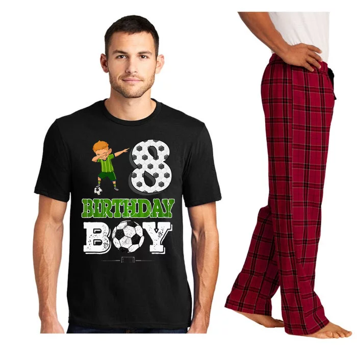 8 Year Old Gift Dabbing Boy Soccer Player 8th Birthday Boy Pajama Set