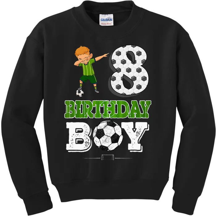 8 Year Old Gift Dabbing Boy Soccer Player 8th Birthday Boy Kids Sweatshirt