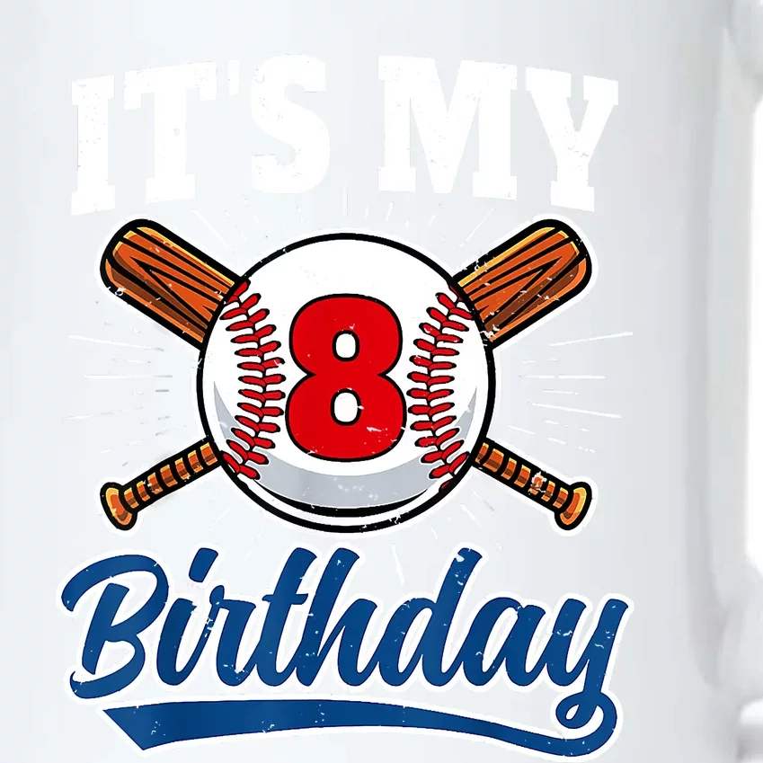 8 Years Old Baseball Player 8th Birthday Party Black Color Changing Mug