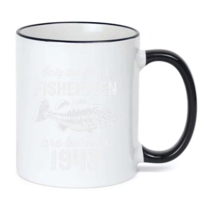 80 Year Old Fisherman Fishing 1943 80th Birthday Black Color Changing Mug