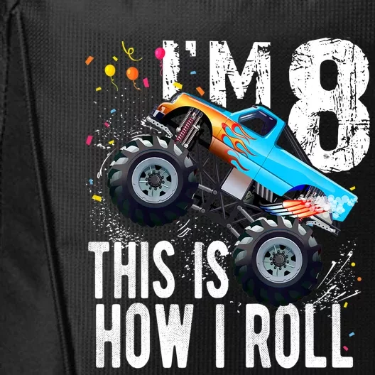 8 Year Old Gift Cool 8th Birthday Boy Gift For Monster Truck Car Lovers City Backpack