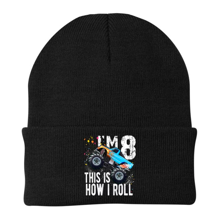 8 Year Old Gift Cool 8th Birthday Boy Gift For Monster Truck Car Lovers Knit Cap Winter Beanie