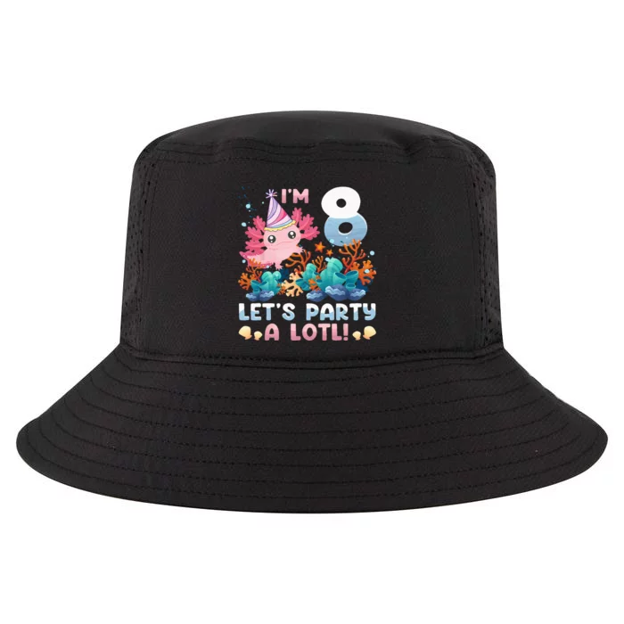 8 Year Old Axolotl Lover 8th Birthday Gift Cool Comfort Performance Bucket Hat