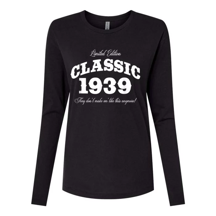 84 Year Old: Vintage Classic Car 1939 84th Birthday Womens Cotton Relaxed Long Sleeve T-Shirt