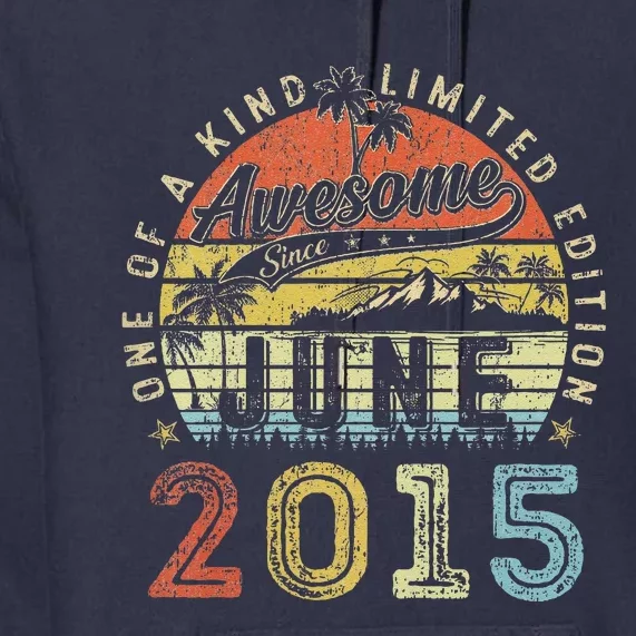 8 Year Old Awesome Since June 2015 8th Birthday Premium Hoodie