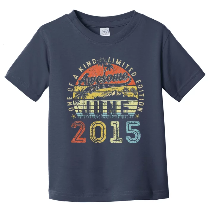 8 Year Old Awesome Since June 2015 8th Birthday Toddler T-Shirt