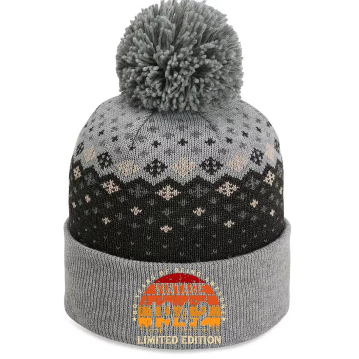 80 Year Old Gifts Retro Vintage 1942 Limited Edition 80th Birthday The Baniff Cuffed Pom Beanie