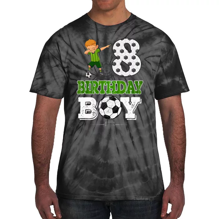 8 Year Old Gift Dabbing Boy Soccer Player 8th Birthday Boy Tie-Dye T-Shirt