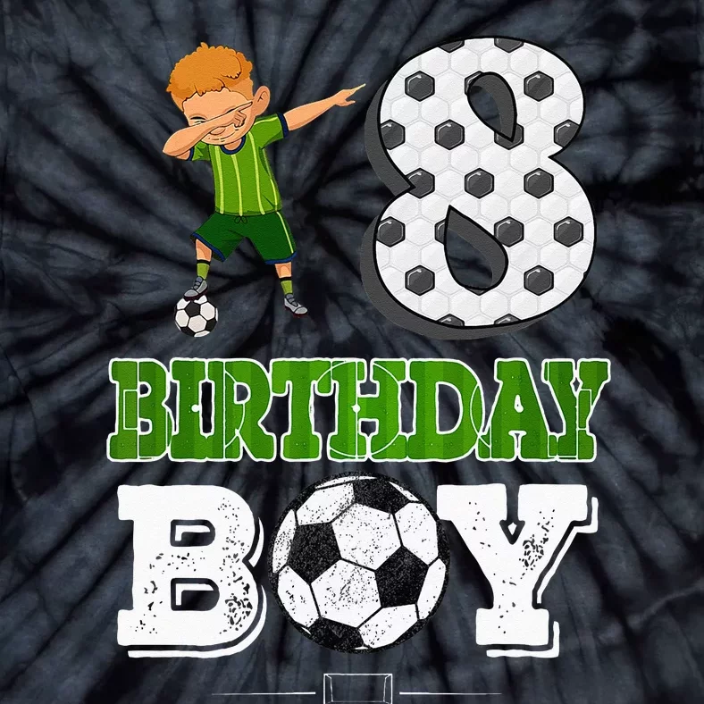 8 Year Old Gift Dabbing Boy Soccer Player 8th Birthday Boy Tie-Dye T-Shirt