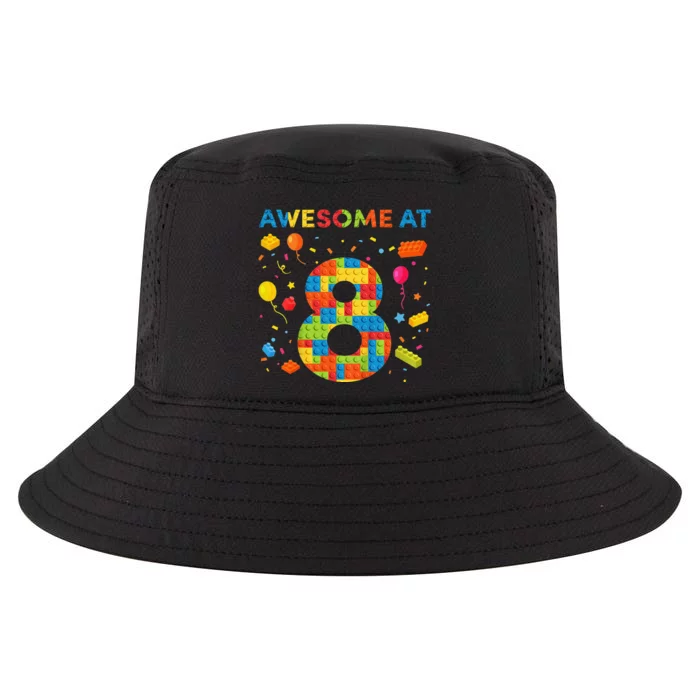 8 Year Old Building Blocks Birthday 8 Cool Comfort Performance Bucket Hat