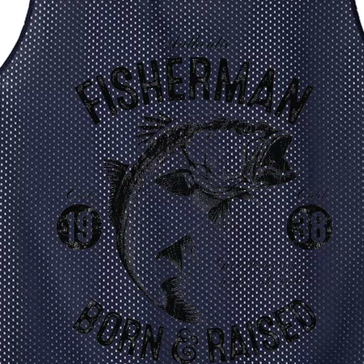 85 Year Old Fisherman Fishing 1938 85th Birthday Mesh Reversible Basketball Jersey Tank