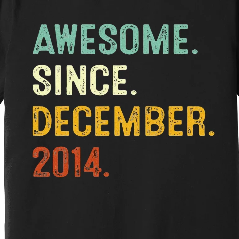 8 Year Old Gift Awesome Since December 2014 8th Birthday Premium T-Shirt