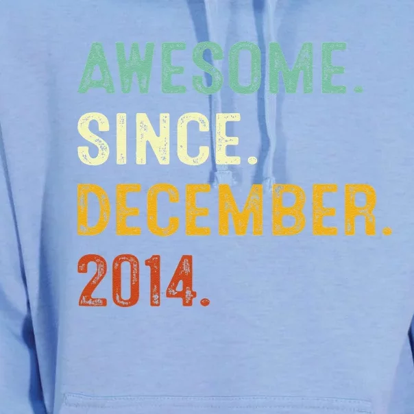 8 Year Old Gift Awesome Since December 2014 8th Birthday Unisex Surf Hoodie