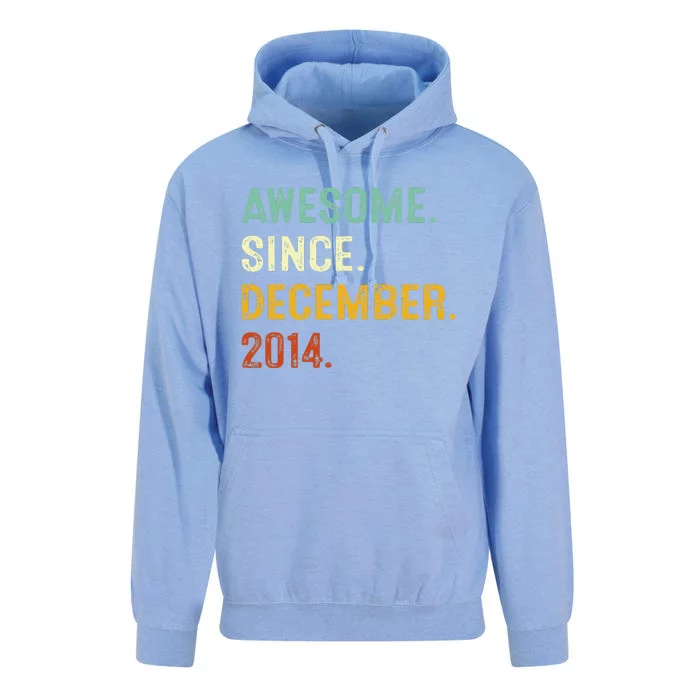 8 Year Old Gift Awesome Since December 2014 8th Birthday Unisex Surf Hoodie