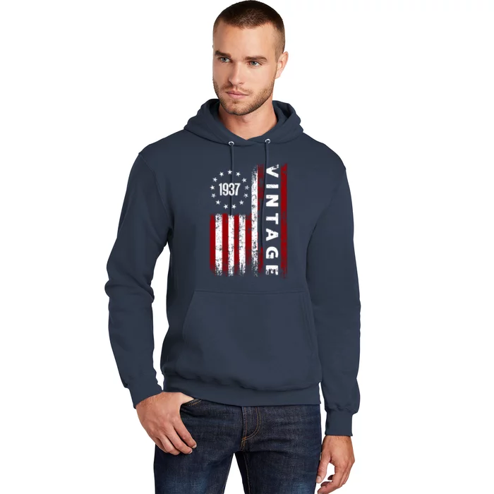 85 Years Old Vintage American Flag 1937 Hoodie