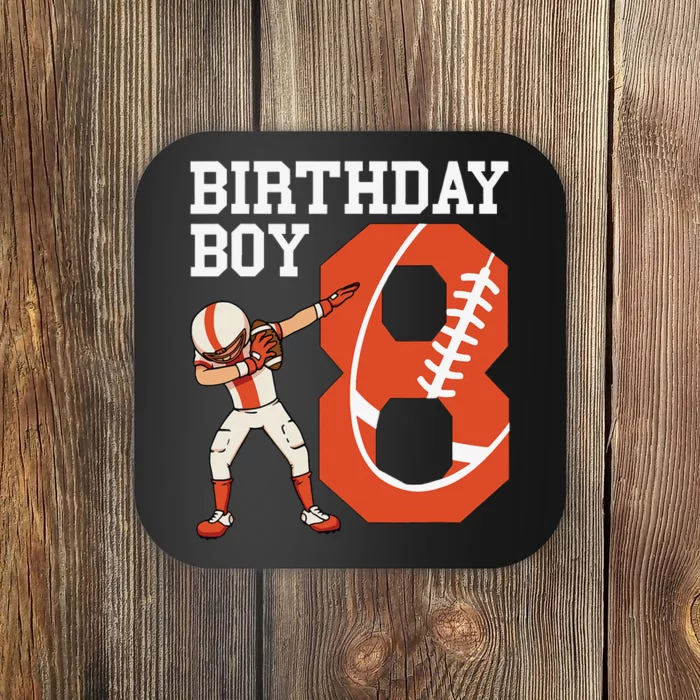 8 Years Old Football Player 8th Football Birthday Coaster