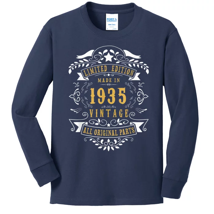 88 Years Old 88th Birthday Present Made Born in 1935  Wo Idea Kids Long Sleeve Shirt