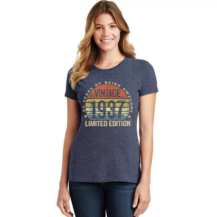 85 Year Old Gifts Vintage 1937 Limited Edition 85th Birthday Present Women's T-Shirt